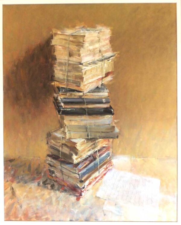 Andrea Mancini, Libri già letti, olio 100x80