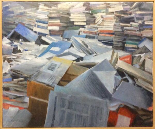 Andrea Mancini, Montagna di libri, 50x60
