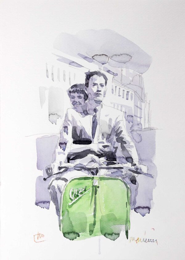 Andrea Mancini Roman Holidays Acquerello 35x25