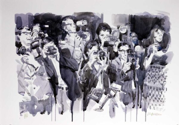 Andrea Mancini Paparazzi Acquerello 35x50