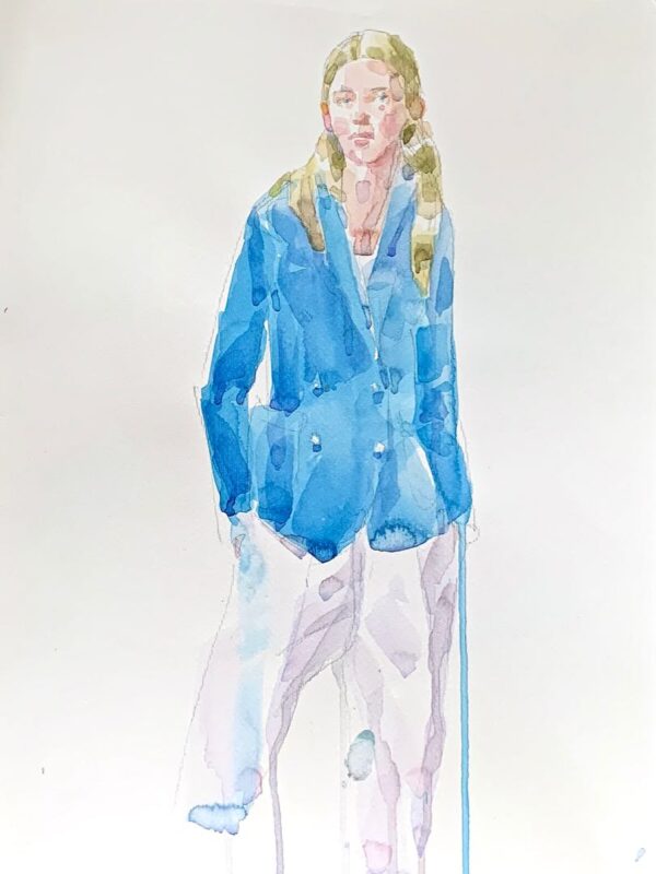 Andrea Mancini Chloe Acquerello 50x35