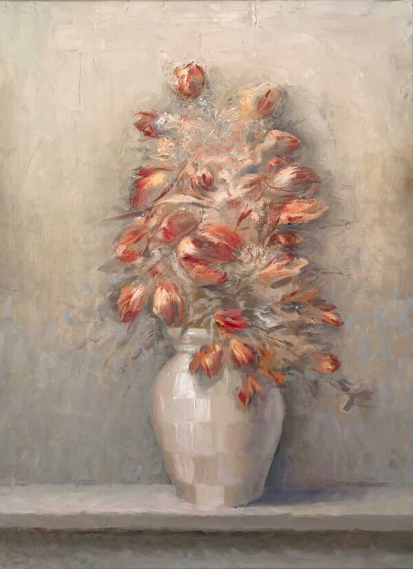 Andrea Mancini, Tulipani, olio 80x60