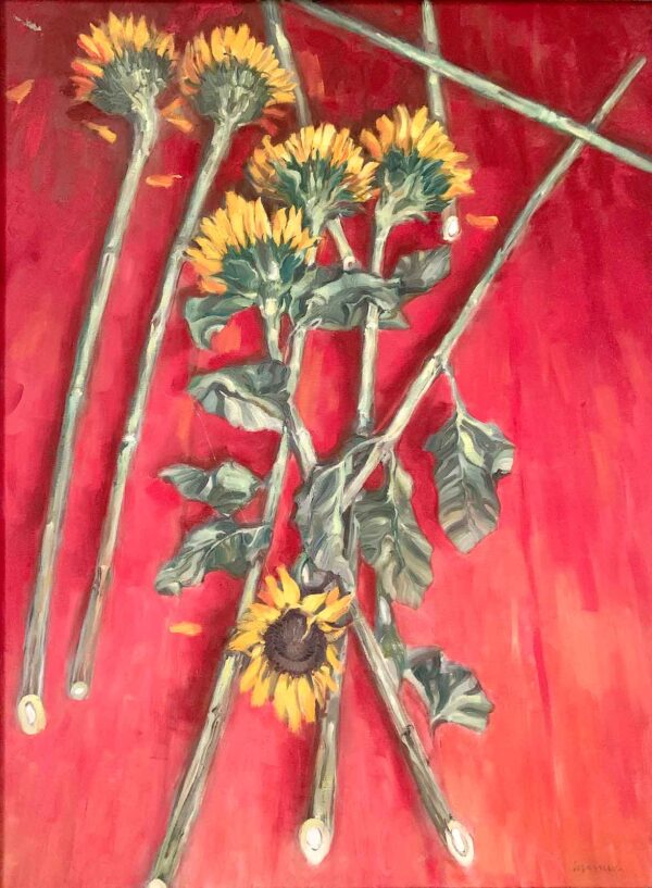 Andrea Mancini, Girasoli, olio 80x60